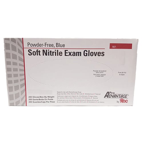 Gloves Exam Nitrile P-F Soft ProAdvantage Latex  .. .  .  